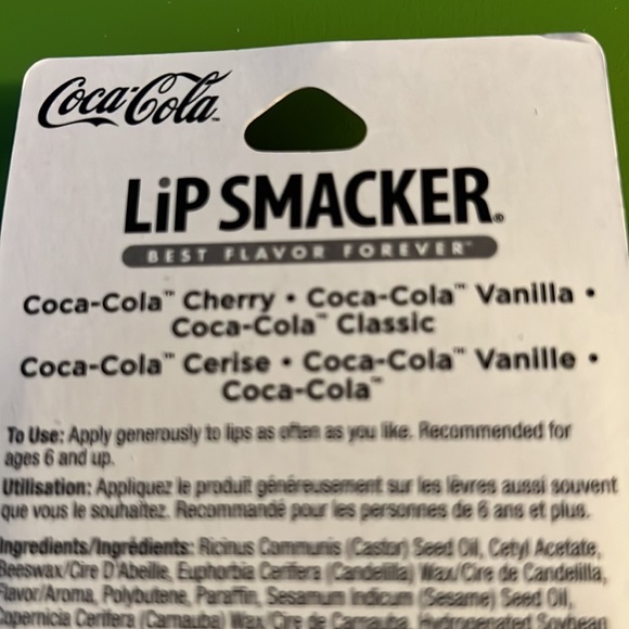 COCA-COLA lip smacker balm set 3 flavors CHERRY. CLASSIC. VANILLA tubes NEW - Picture 4 of 5